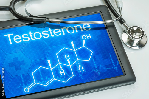 Tablet with the chemical formula of testosterone