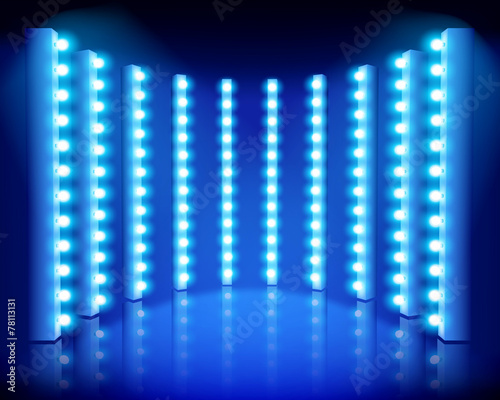 Performance on the stage. Vector illustration.