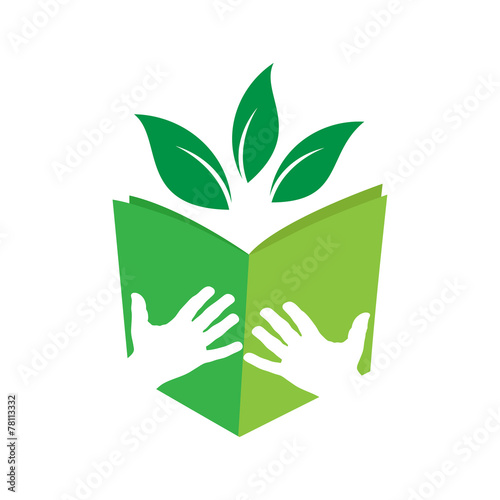 Vector sign book with recycled paper
