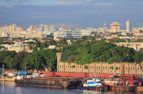 Port, fortress, city. Santo Domingo, Dominican republic photo