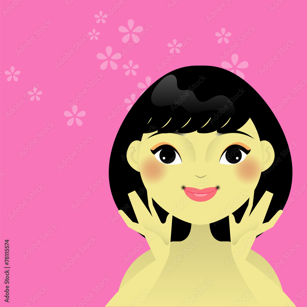 Woman's care of her skin Woman's care of her skin