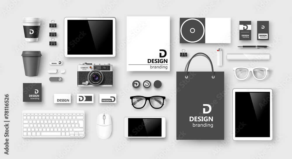 Set of corporate identity and branding. Vector - obrazy, fototapety, plakaty 