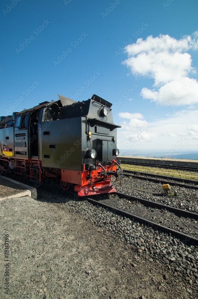 Alte Lokomotive, Harzbahn auf dem Brocken