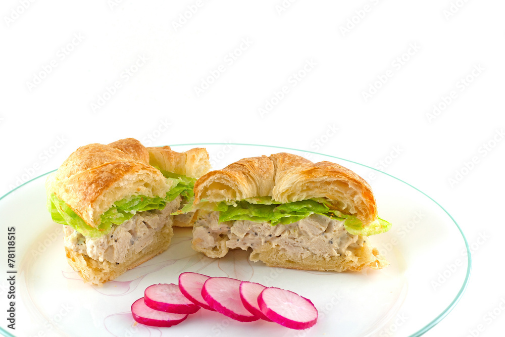 Chicken Salad Sandwich On A Toasted Croissant Chicken Salad Sandwich On A Toasted Croissant