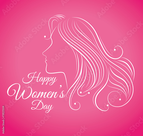 Womens day card design, vector illustration.