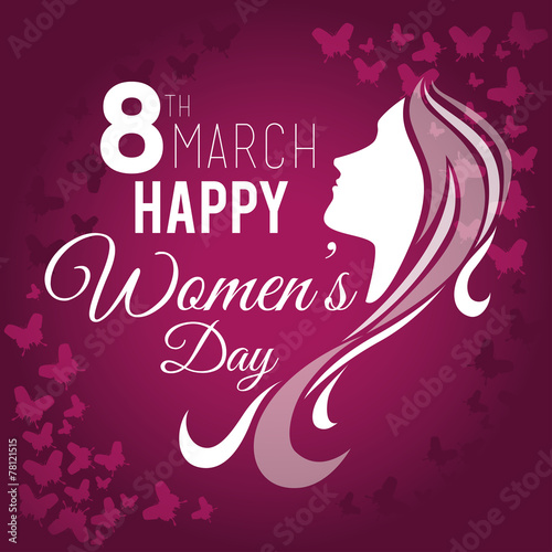 Womens day card design, vector illustration.