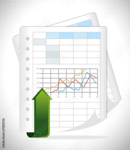Spreadsheet design, vector illustration.
