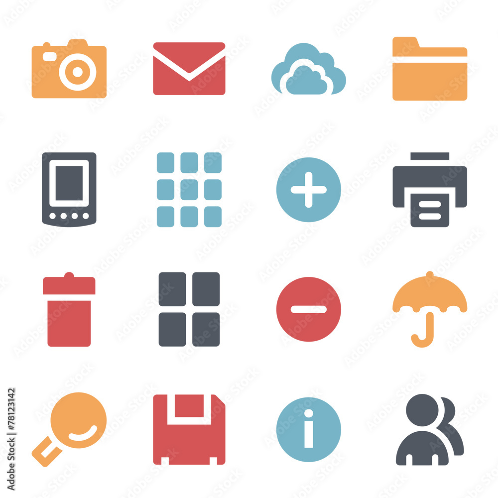 Photo collection web icons set Photo collection web icons set