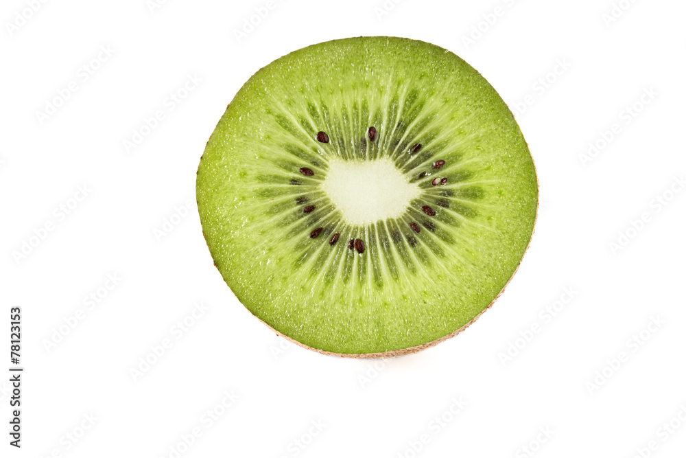 Slice of kiwi on white background Slice of kiwi on white background