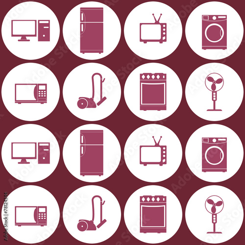 Seamless background with home technics