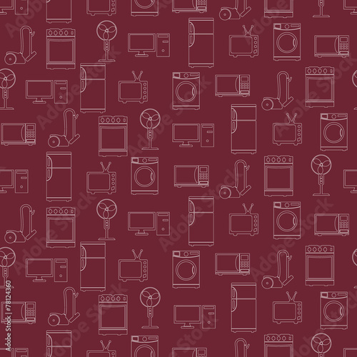 Seamless background with home technics