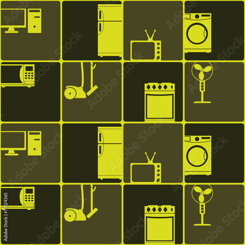 Seamless background with home technics