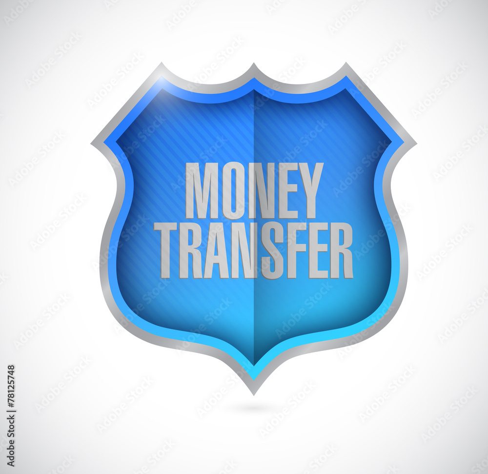 money transfer secure shield illustration money transfer secure shield illustration