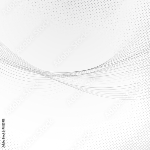 Abstract halftone dotted background with swoosh bend lines