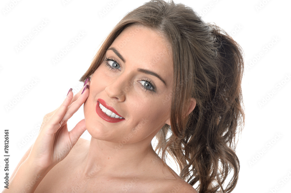 Attractive Young Woman Applying Make Up Attractive Young Woman Applying Make Up