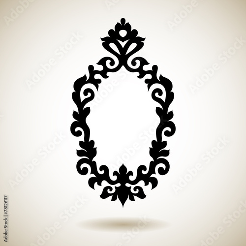 Tribal reflected black tattooed frame