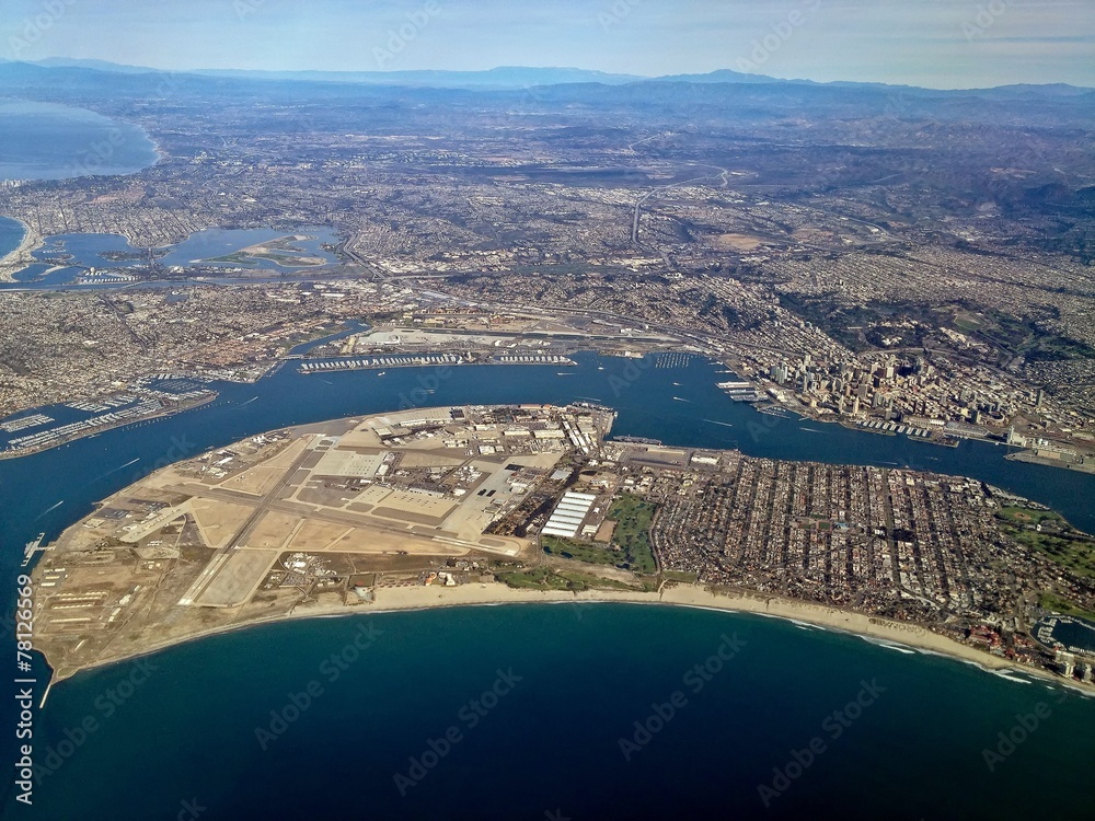 Aerial View  of San Diego, California, USA