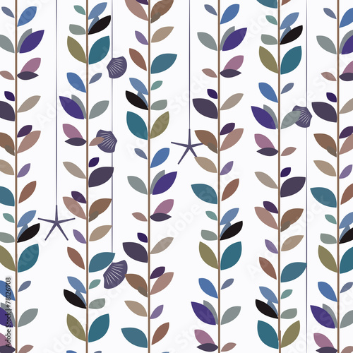 Blue tone nature leaf vine background.