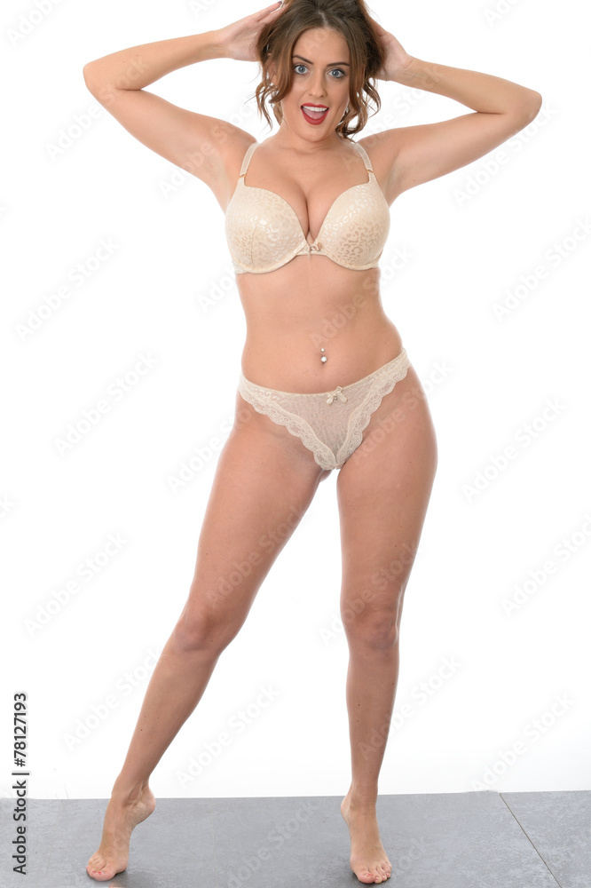 Fototapeta premium Attractive Young Woman Posing in Sexy Lingerie