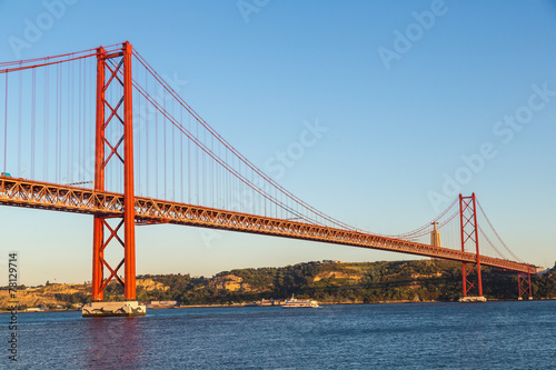 Rail bridge  in Lisbon  Portugal.