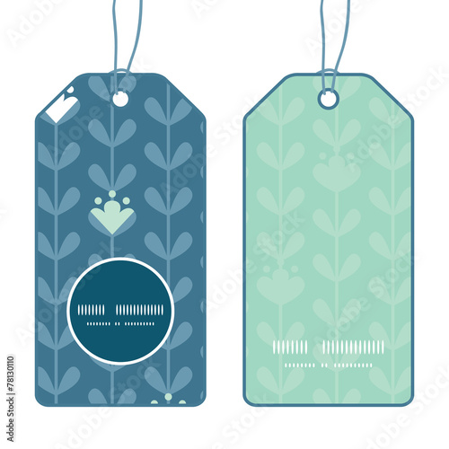 Vector blloming vines stripes vertical round frame pattern tags