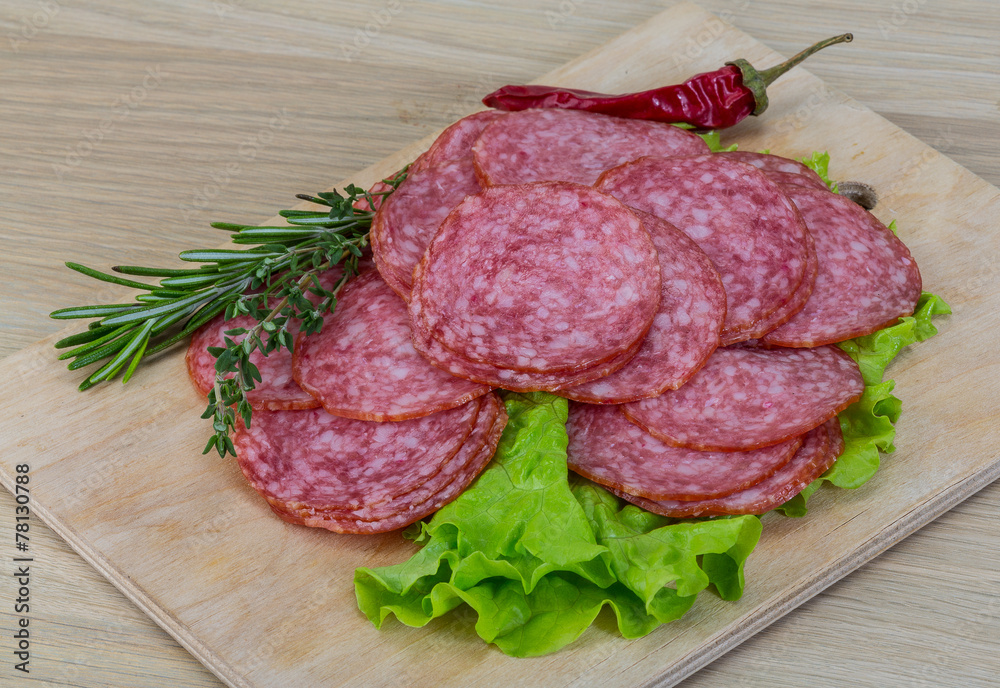 Sliced salami Sliced salami