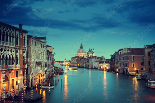 Grand Canal and Basilica Santa Maria della Salute  Venice  Italy