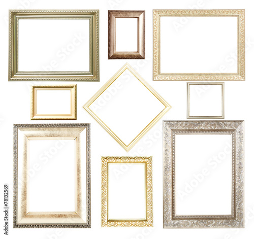 Collage of frames isolated on white