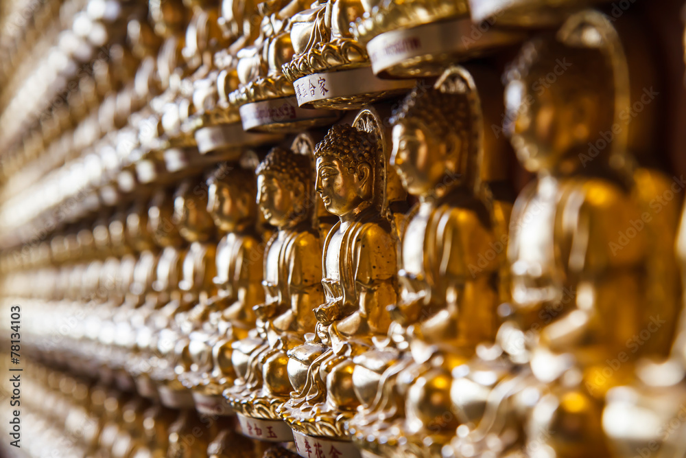 Fototapeta premium Buddha statues in temple of Thailand