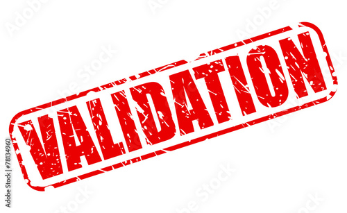Validation red stamp text