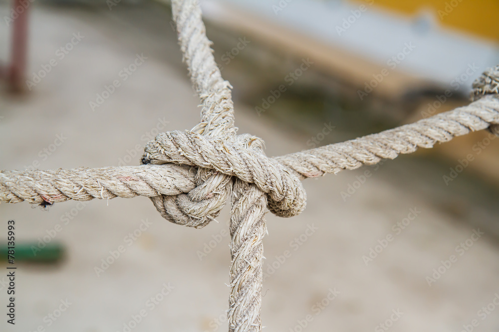 Rope knotted.