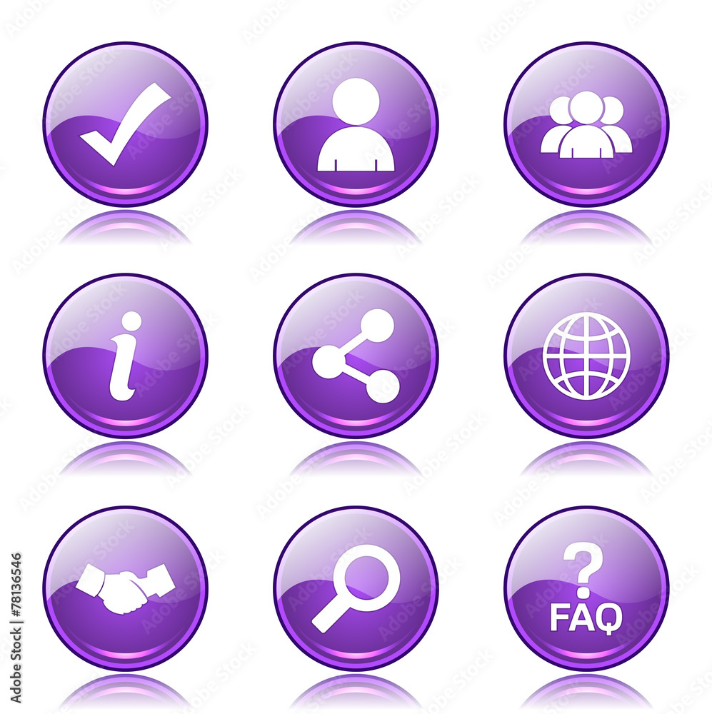 Web Internet Violet Vector Button Icon Design Set 2 Web Internet Violet Vector Button Icon Design Set 2