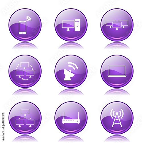 Free Download Telecom Communication Violet Vector Button Icon Design Set 2 - GFXLoad