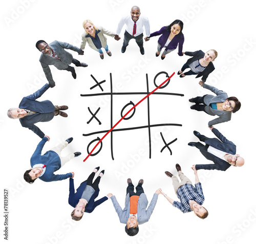 Tic Tac Toe Game Competition XO Win Challecge Concept