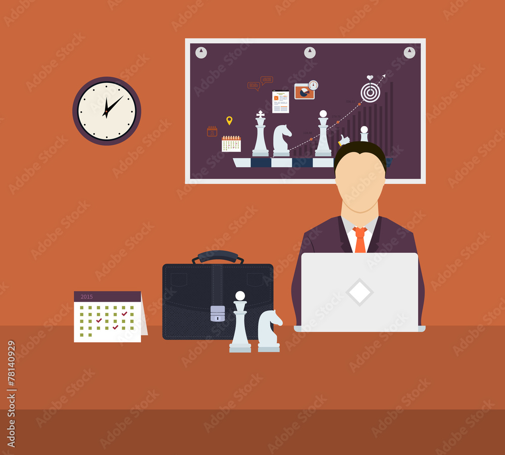 Set of flat design vector illustration concepts for workflow Set of flat design vector illustration concepts for workflow