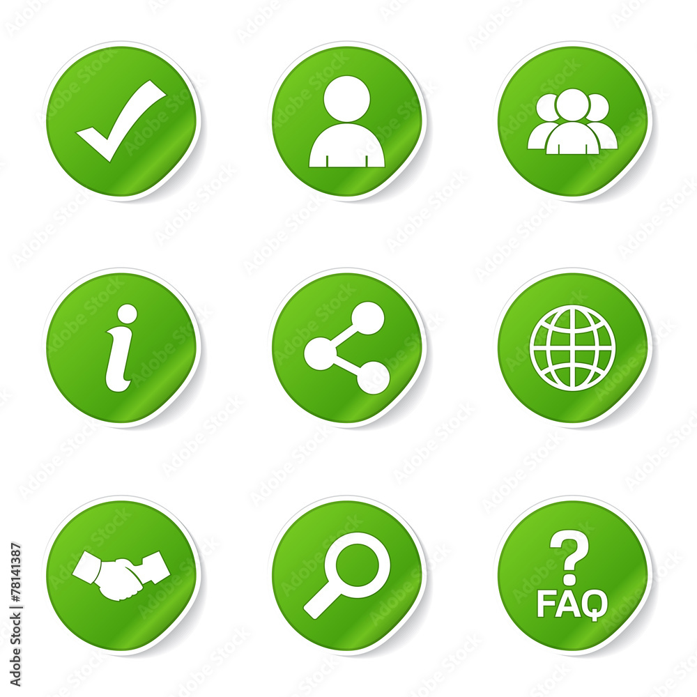 Web Internet Green Vector Button Icon Design Set 2 Web Internet Green Vector Button Icon Design Set 2