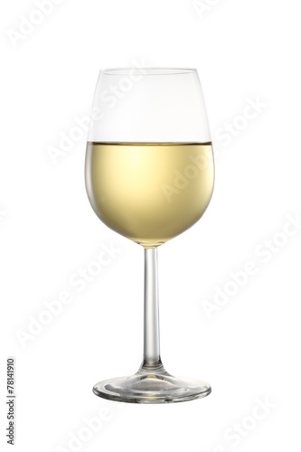 white wine isolated