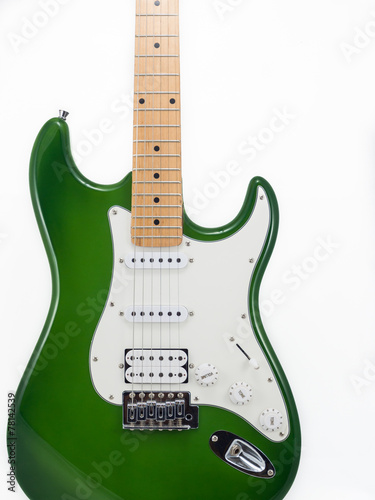 Electric guitar on white background, Strat, Isolate