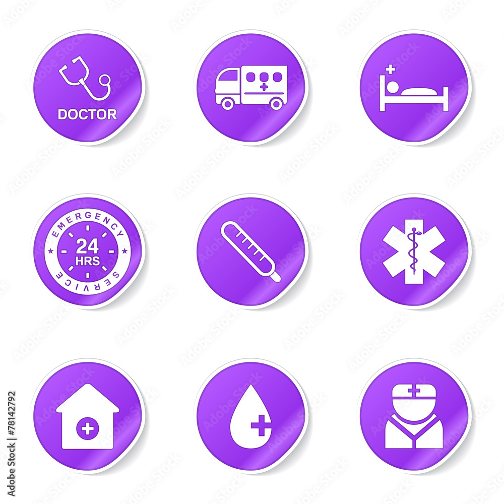 Hospital Health Violet Vector Button Icon Design Set 2 Hospital Health Violet Vector Button Icon Design Set 2