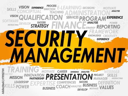 Word cloud of Security Management related items