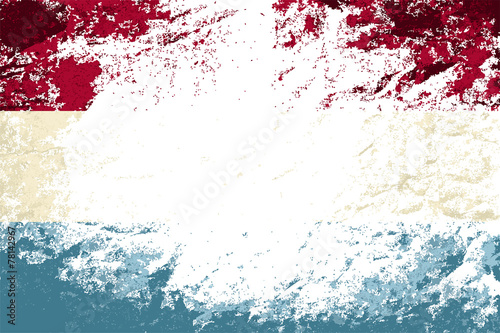 Luxembourg flag. Grunge background. Vector illustration