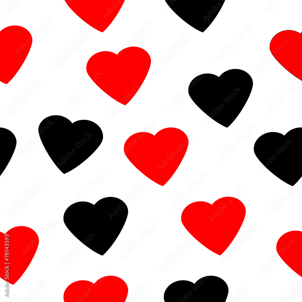 Love heart seamless pattern.