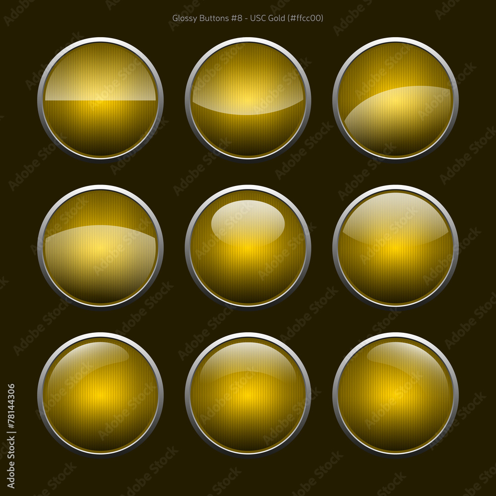 Glossy Buttons (USC Gold)