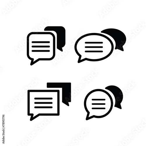 chat bubbles icons