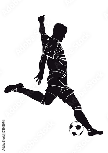 Fotografie, Tablou Football (soccer) player with ball