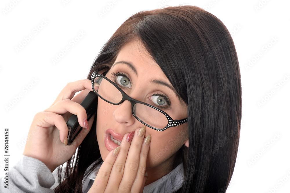 Young Woman Using Mobile Telephone Young Woman Using Mobile Telephone