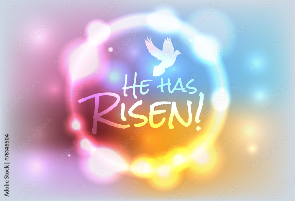 Christian Easter Risen Illustration - obrazy, fototapety, plakaty 