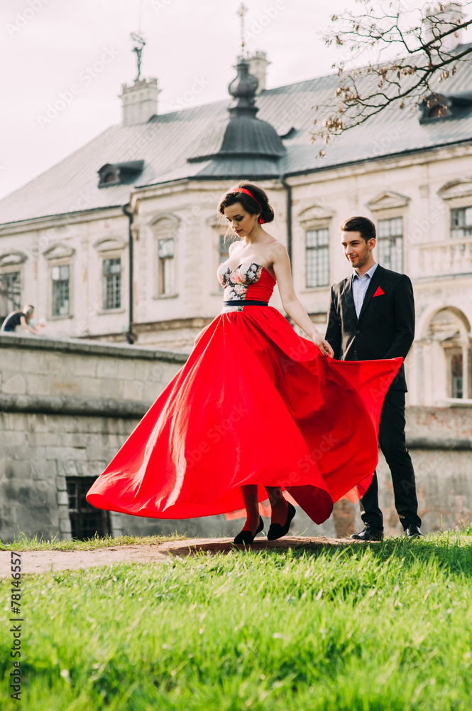 Fototapeta premium love story castle