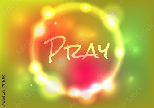 Pray Abstract Glow Illustration