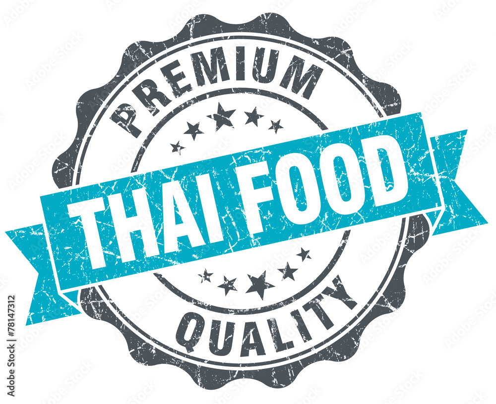 Fototapeta premium thai food vintage turquoise seal isolated on white